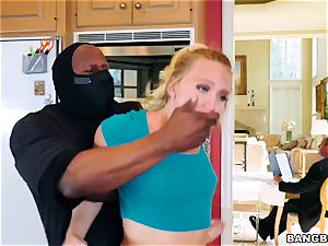 ginormous arse female gets her saucy muff boned by ebony dude in a mask
